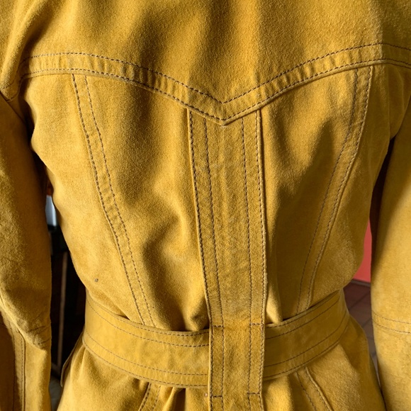 Max & Co Retro Yellow Suede Jacket - Picture 4 of 7